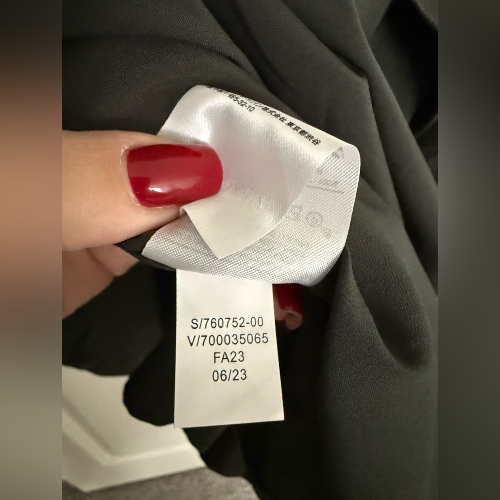 Banana Republic Olive Vegan Leather Wrap Dress - Picture 6 of 9